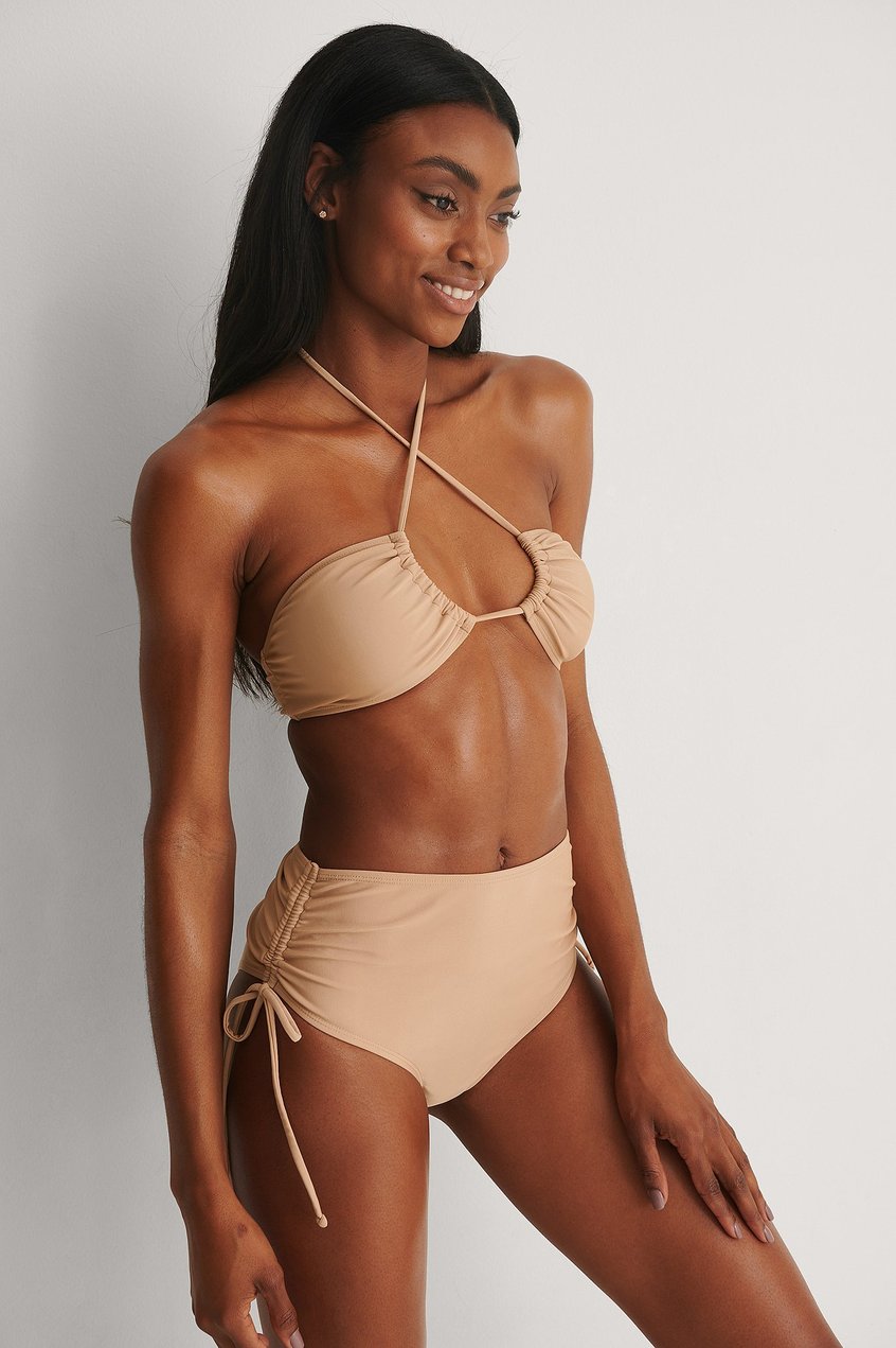 Schwimm & Strandbekleidung Bikini Unterteile | Recyceltes Bikini-Höschen mit hoher Taille - QH23705