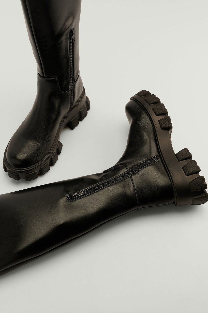 Chaussures Bottes genoux | Bottes à semelle profilée recyclées - II24798