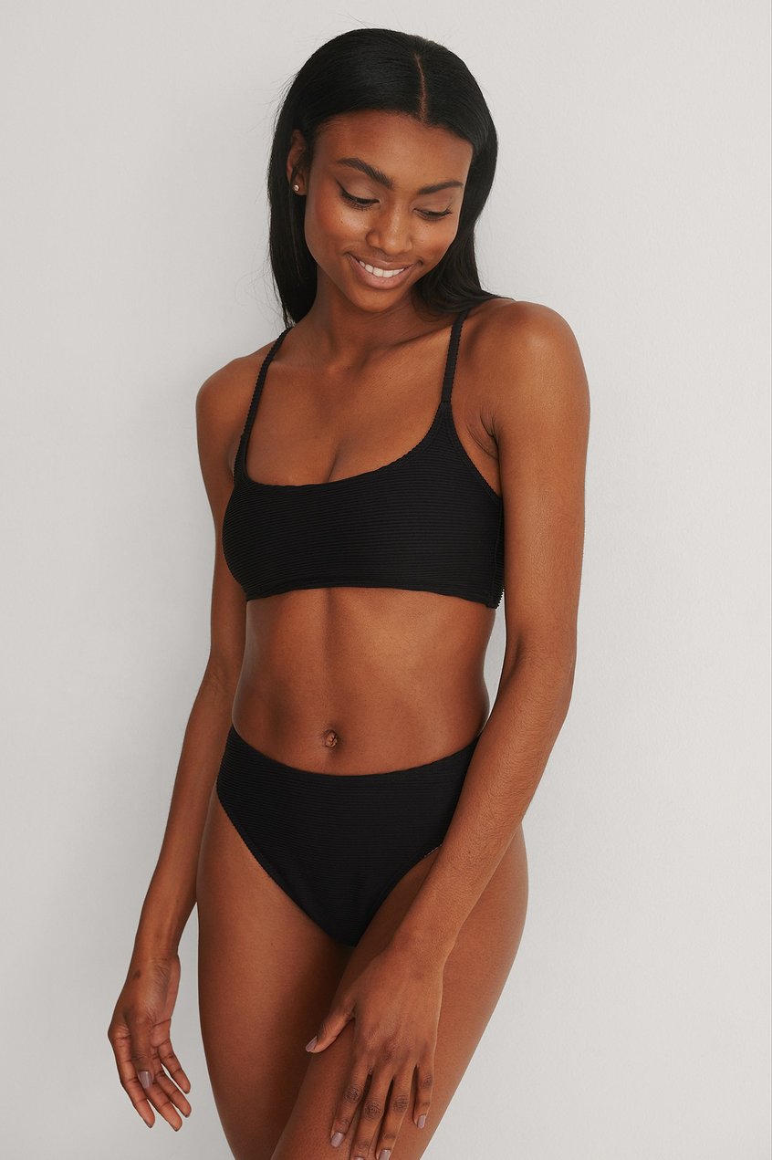 Schwimm & Strandbekleidung Bikini Unterteile | Recyceltes hohe Taille Bikini-Unterteil - OC71749