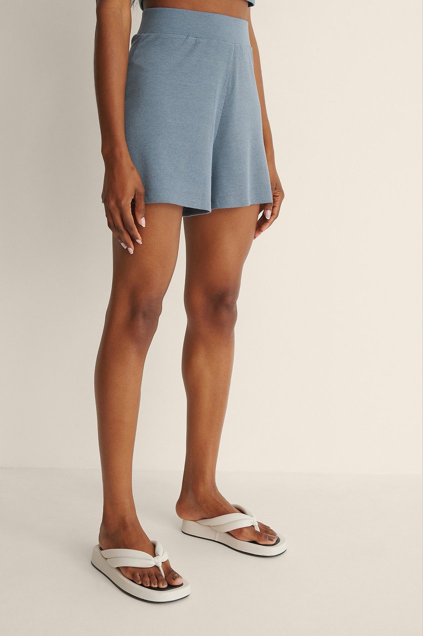Loungewear Shorts | Pantalón corto ancho acanalado reciclado - PP82358