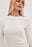 Round Neck Long Sleeved Ribbed Top