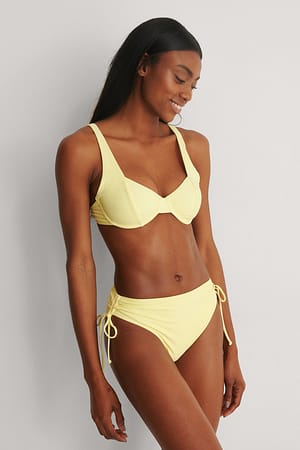 Yellow Figi Od Bikini Z Bocznymi Paskami