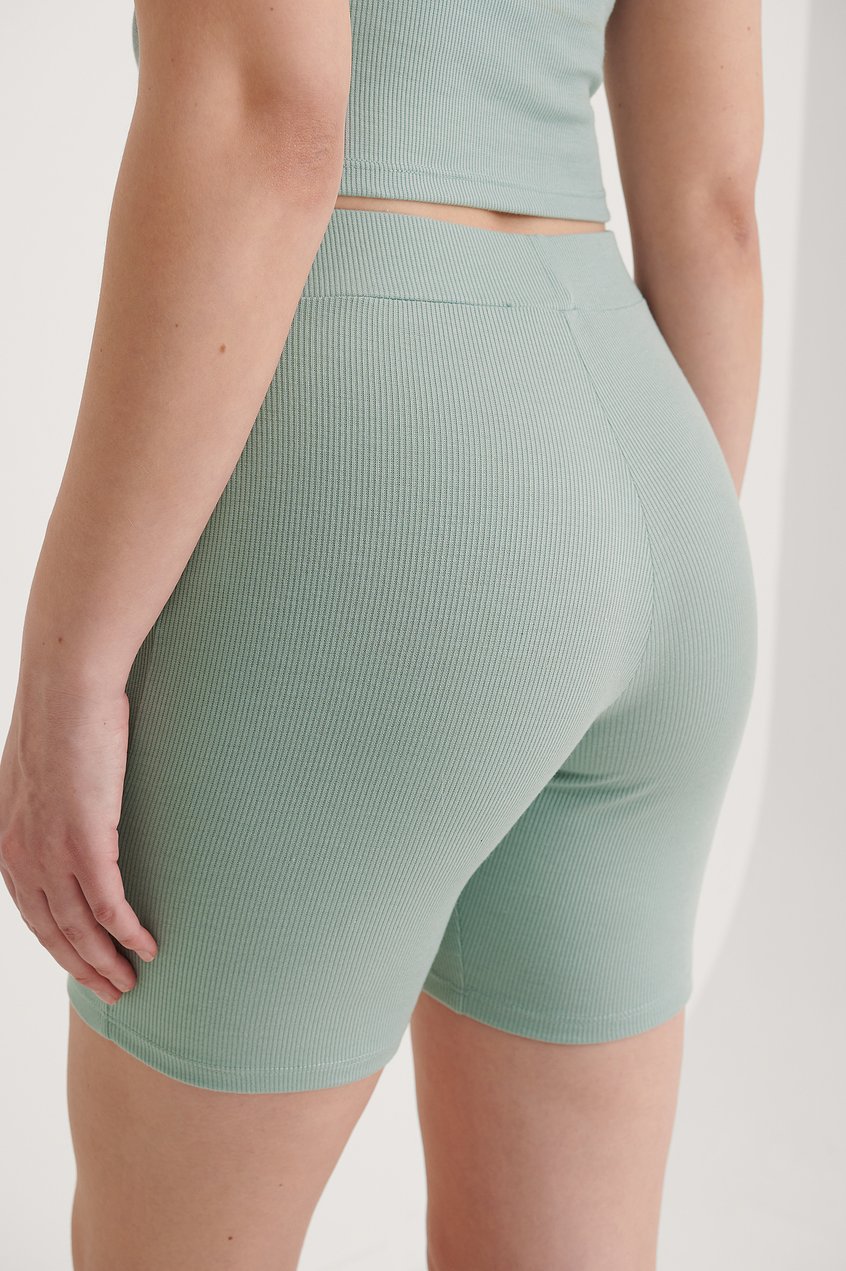 Shorts Loungewear | Pantalón corto suave acanalado de talle alto reciclado - HQ67621