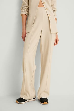 Tailored Suit Pants Beige | NA-KD