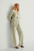 Silver Green Recycled Tailored Suit Pants