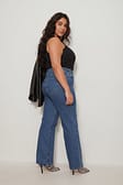 Mid Blue Recycled Relaxed Full Length Jeans