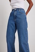 Mid Blue Relaxed Full Length Jeans