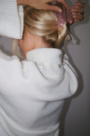 Pink Rhinestone Hair Claw