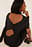 Ribgebreide mini-jurk met detail op de rug