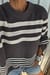 Rib Knitted Striped Sweater
