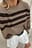 Rib Knitted Striped Sweater