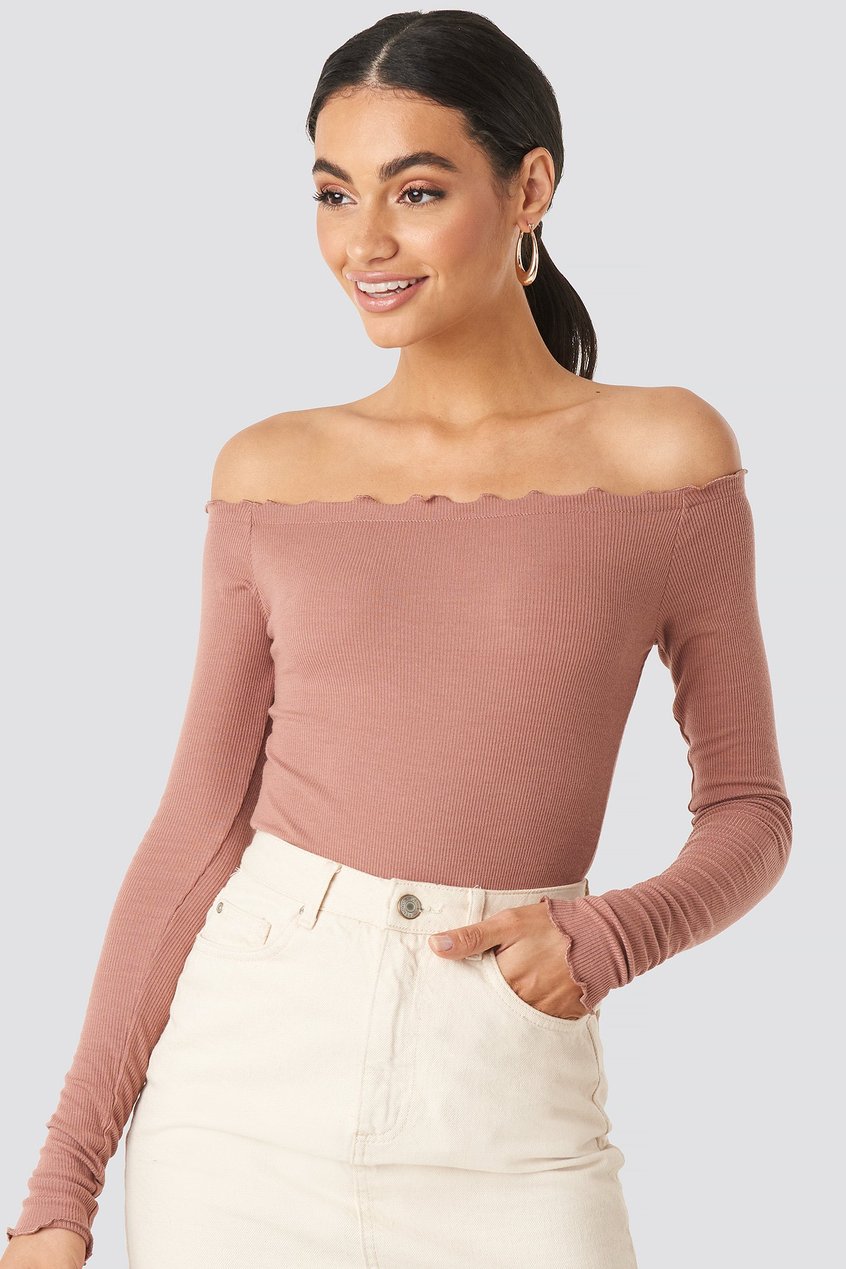T-shirts | Tops Tops | Ribbed Babylock Off Shoulder Body - XE45822