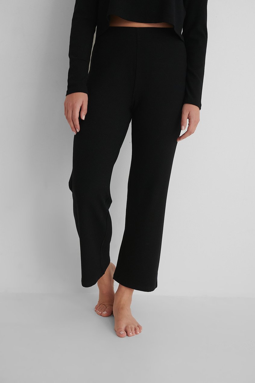 Pantalones Essentials | Ribbed Cropped Trousers - BF59738