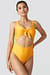 Ribbed Cut Out Knot Swimsuit