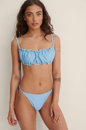 Dusk Blue Culotte de bikini à fines lanières