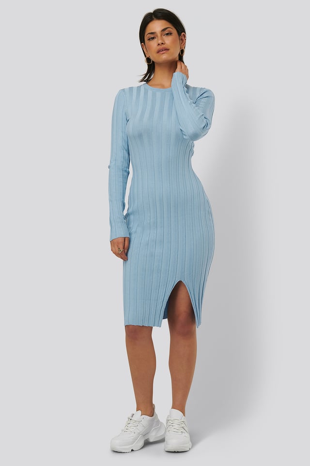 Joustinneulottu Midimekko Blue