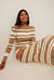 Ribbed Knitted Striped Dress
