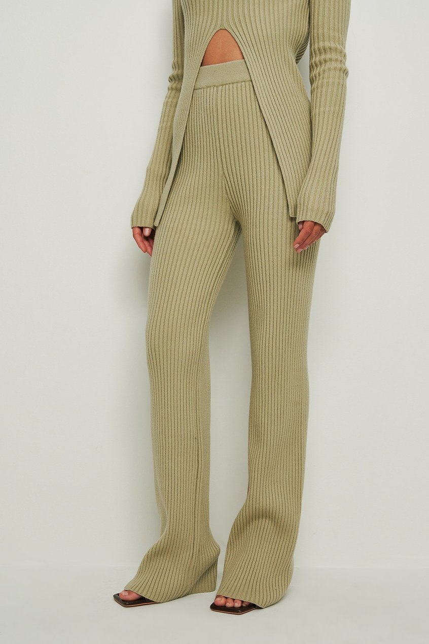 Pantalones Loungewear | Pantalón de punto acanalado reciclado - AP71303