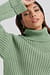 Ribbed Knitted Turtleneck Sweater