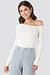 Ribbed One Shoulder Long Sleeve Top