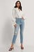 Ripped Detail Mom Jeans
