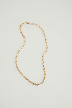 Gold Collar de cuerda de cadenas reciclado