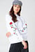 Rose Embroidery Sleeve Sweater
