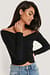 Rouched Long Sleeve Top
