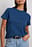 T-shirt de algodão com gola redonda