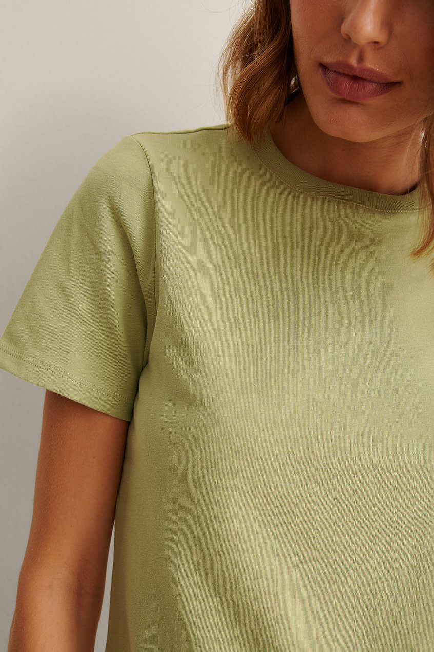 Oberteile Reborn Collection | T-Shirt mit rundem Ausschnitt aus Bio-Baumwolle Grün - SA40944
