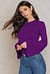 Round Neck Wide Sleeve Knitted Sweater