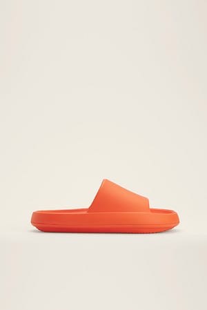 Orange Rubberen slippers