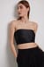 Ruched Front Satin Tube Top