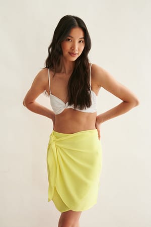 Yellow Spódnica mini typu sarong