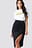 Satin Drawstring Midi Skirt