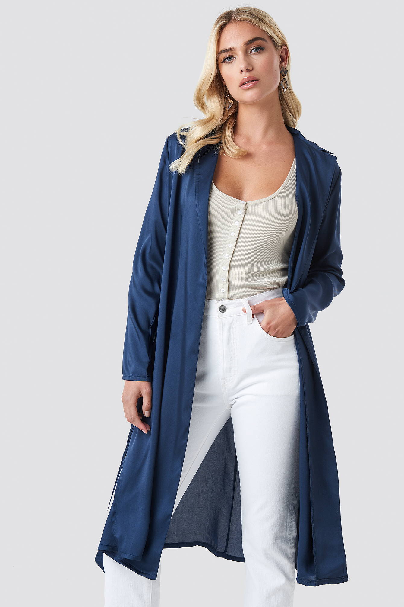 royal blue duster coat