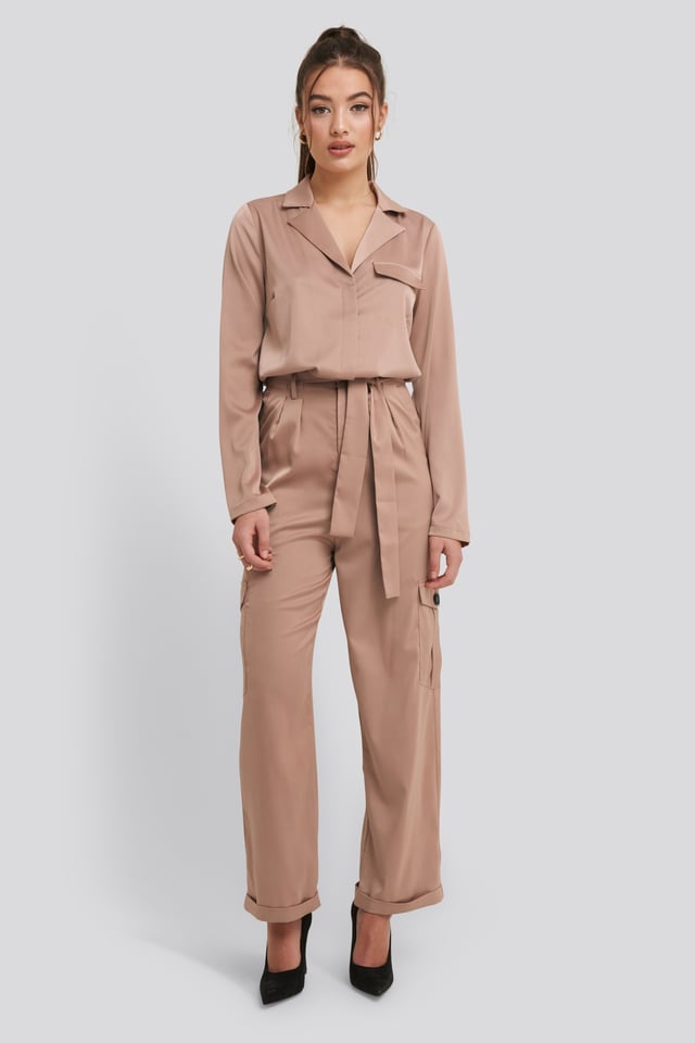 Satin Lounge Pants Dusty Pink