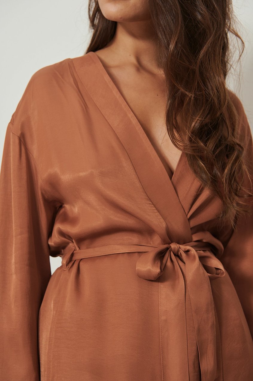 Lencería Nightgowns | Bata loungewear de satén - IC32139