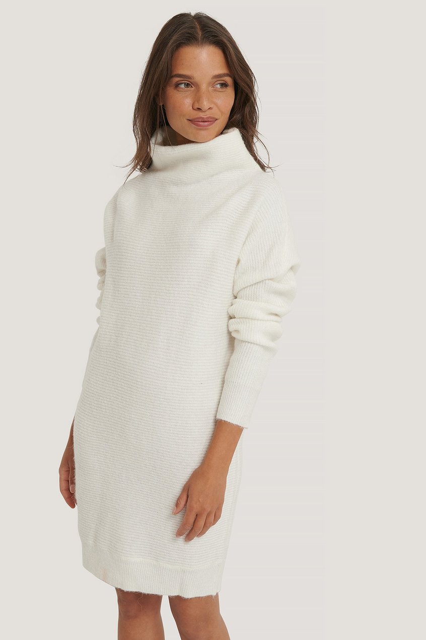 Robes Robes Pull | Robe En Maille Côtelée - WT88281