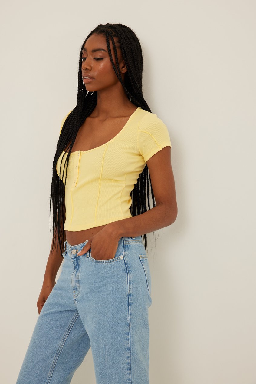 Selected Items Crop-Tops | Top mit Nahtdetail - TJ82370