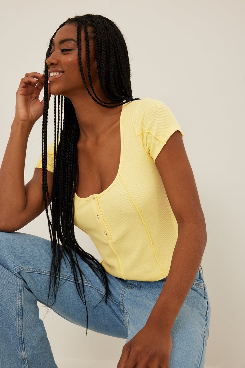 Selected Items Crop-Tops | Top mit Nahtdetail - TJ82370