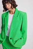 Green Sharp Oversized Blazer