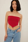 Red Top bandeau con chal