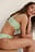Drapiertes Bikini-Oberteil mit glänzendem Kordelzug