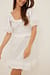 Shirred Cotton Mini Dress