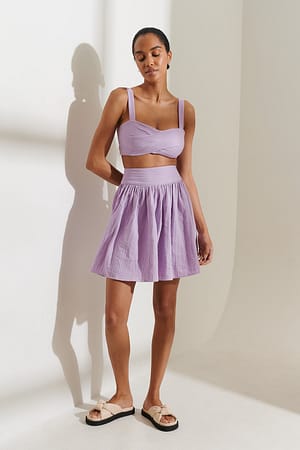 Purple Ekologiczna krótka, zwiewna spódnica