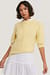 Short Puff Sleeve Knitted Sweater