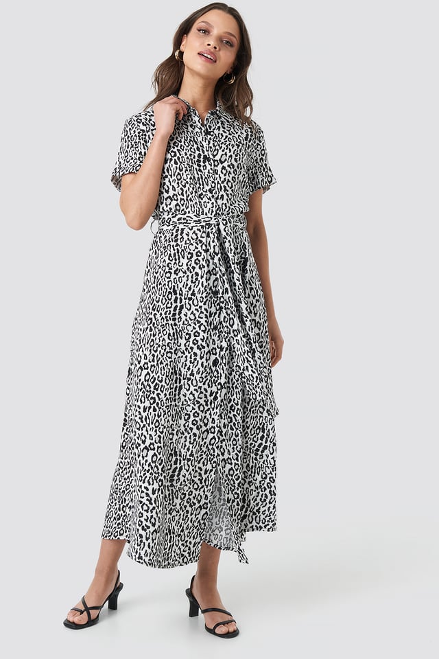 Short Sleeve Maxi Dress Leo White