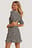 Mini-jurk met korte mouwen en open rug