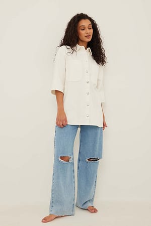 Offwhite Chemise oversize à manches courtes
